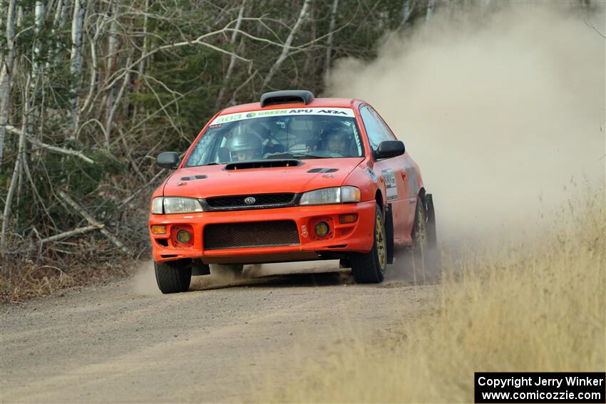 Travis Mattonen / Anikka Nykanen Subaru Impreza on SS1.