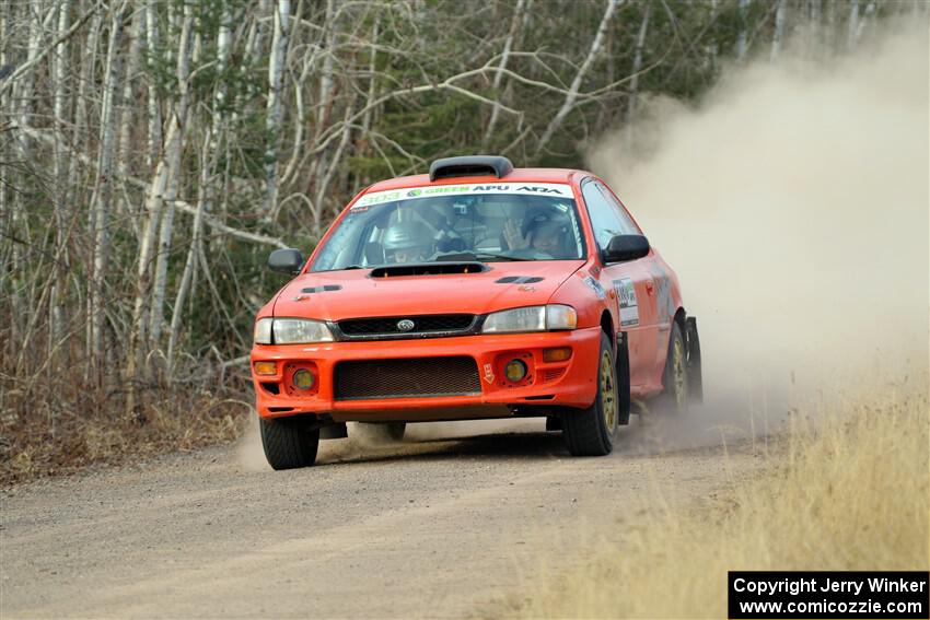 Travis Mattonen / Anikka Nykanen Subaru Impreza on SS1.