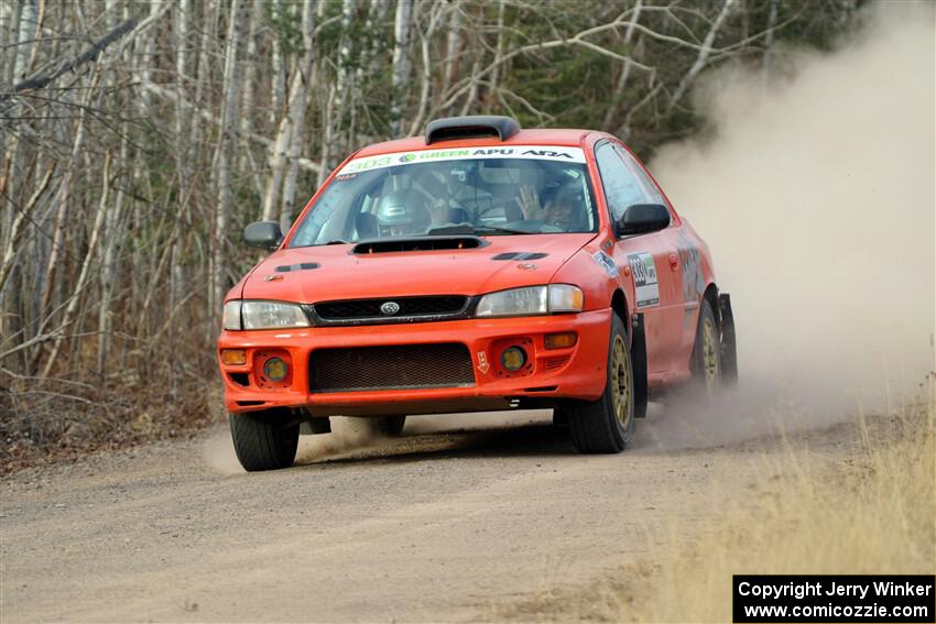 Travis Mattonen / Anikka Nykanen Subaru Impreza on SS1.