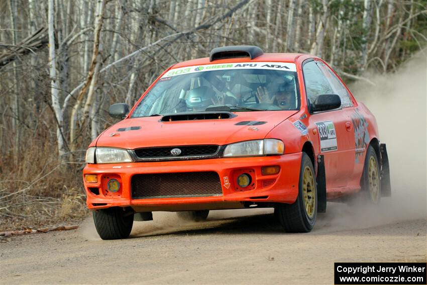 Travis Mattonen / Anikka Nykanen Subaru Impreza on SS1.