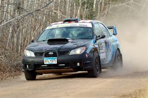 Matt James / Jackie James Subaru Impreza on SS1.