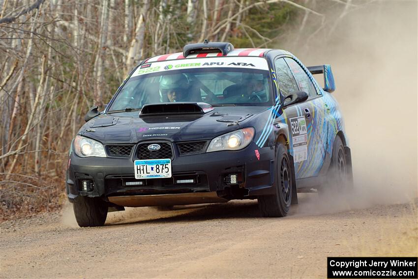 Matt James / Jackie James Subaru Impreza on SS1.