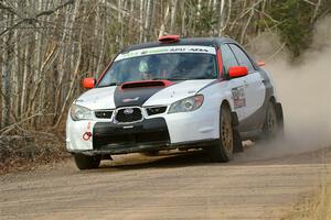 Jason Cook / Maggie Tu Subaru WRX on SS1.