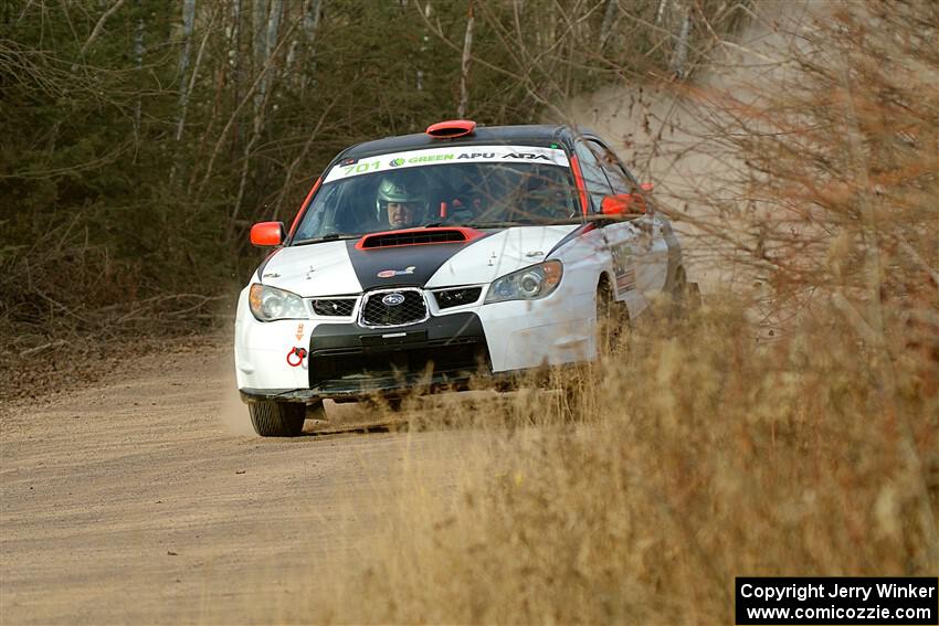 Jason Cook / Maggie Tu Subaru WRX on SS1.