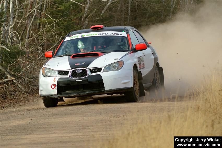 Jason Cook / Maggie Tu Subaru WRX on SS1.