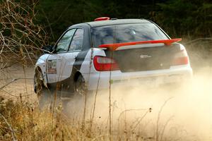 Jason Cook / Maggie Tu Subaru WRX on SS1.