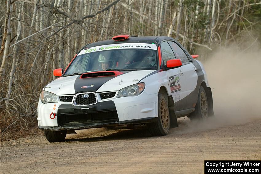 Jason Cook / Maggie Tu Subaru WRX on SS1.