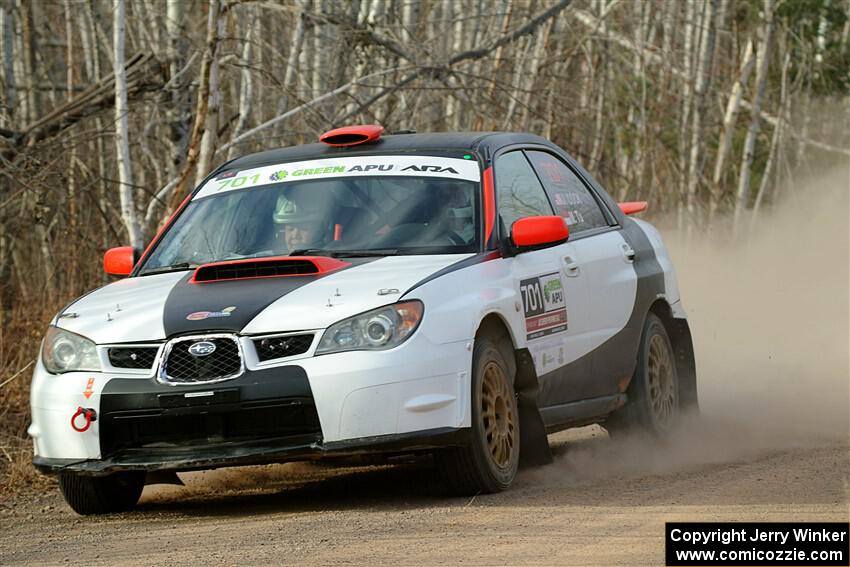 Jason Cook / Maggie Tu Subaru WRX on SS1.