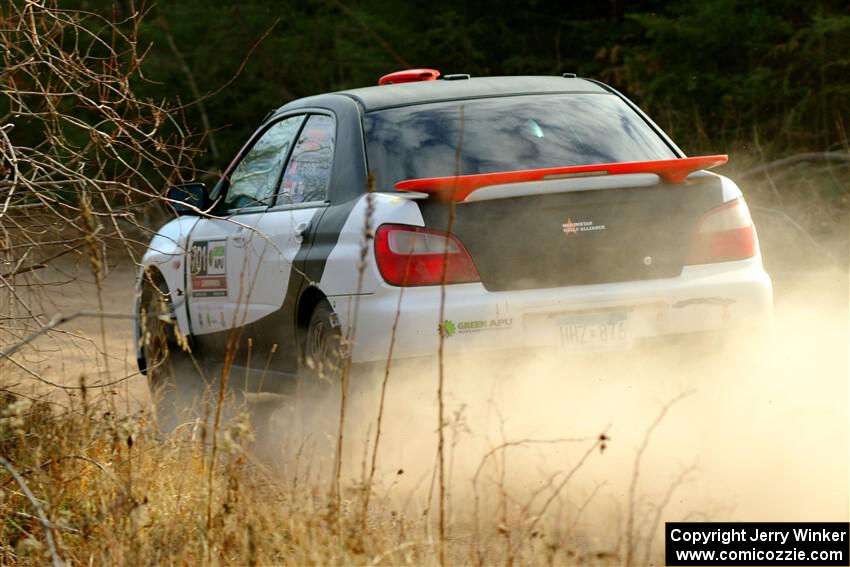 Jason Cook / Maggie Tu Subaru WRX on SS1.