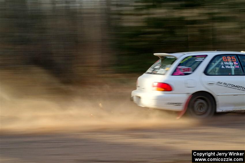 Aidan Hicks / John Hicks Subaru Impreza Wagon on SS2.