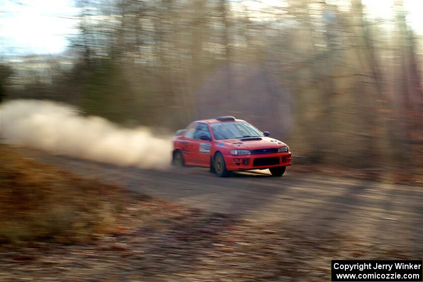 Travis Mattonen / Anikka Nykanen Subaru Impreza on SS2.