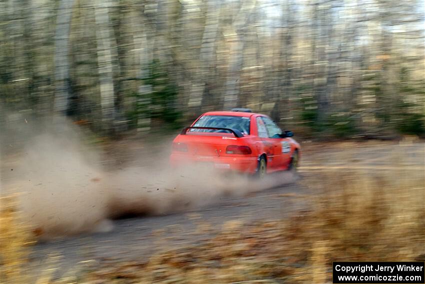 Travis Mattonen / Anikka Nykanen Subaru Impreza on SS2.