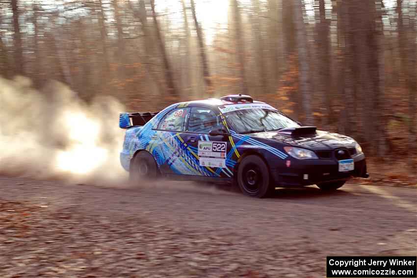 Matt James / Jackie James Subaru Impreza on SS2.