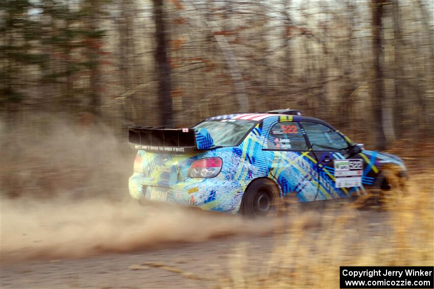 Matt James / Jackie James Subaru Impreza on SS2.