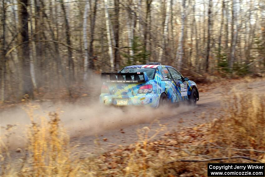 Matt James / Jackie James Subaru Impreza on SS2.