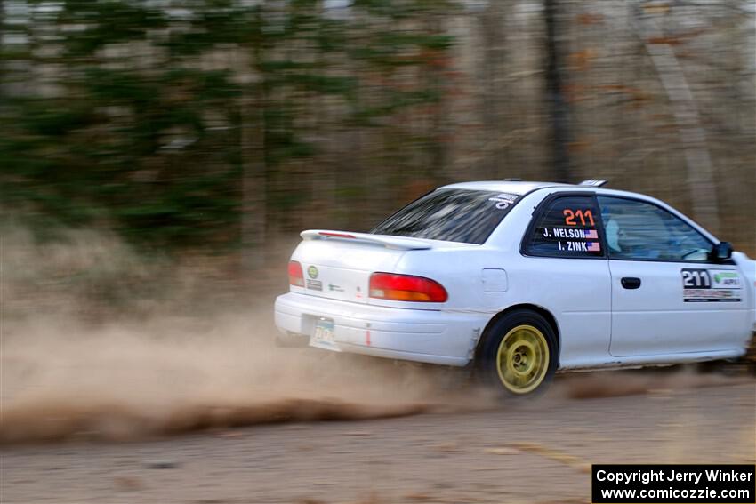 Jack Nelson / Isaac Zink Subaru Impreza on SS2.