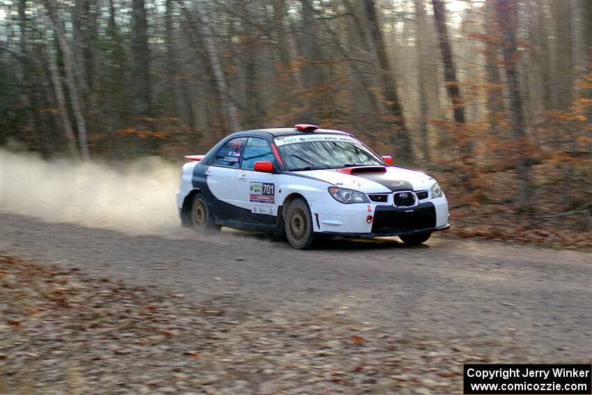 Jason Cook / Maggie Tu Subaru WRX on SS2.