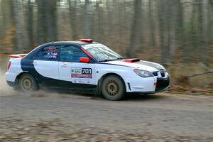 Jason Cook / Maggie Tu Subaru WRX on SS2.