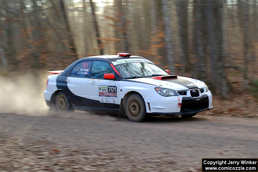 Jason Cook / Maggie Tu Subaru WRX on SS2.