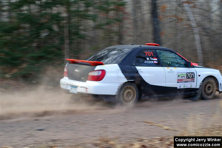 Jason Cook / Maggie Tu Subaru WRX on SS2.