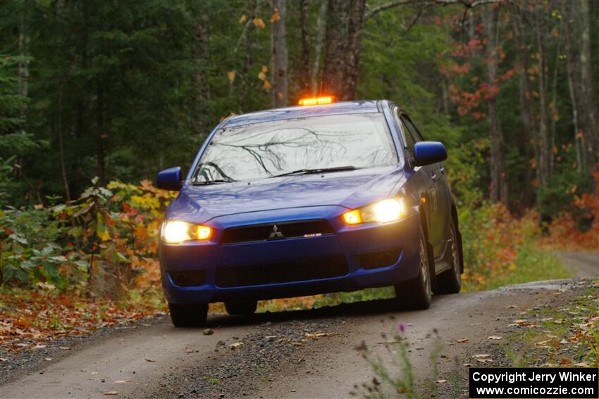 The '0' car, a Mitshibishi Lancer GTS, on SS9, Al's Playground I.