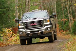 A GMC Sierra pickup sweeps SS9, Al's Playground I.