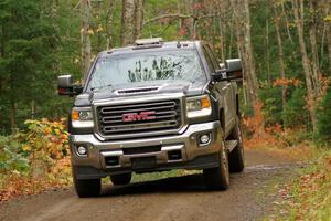 A GMC Sierra pickup sweeps SS9, Al's Playground I.