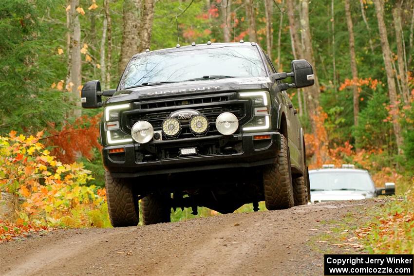 A Ford F-250 Super Duty pickup sweeps SS9, Al's Playground I.