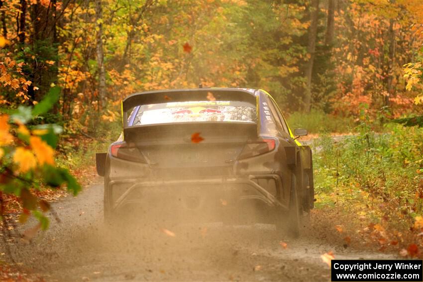 Brandon Semenuk / Keaton Williams Subaru WRX ARA24 on SS13, Trouble.