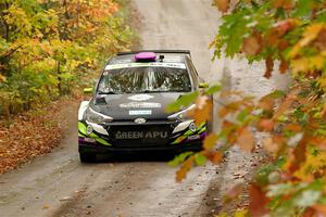 Patrick Gruszka / Florian Barral Hyundai i20 R5 on SS13, Trouble.