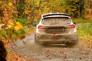 Javier Olivares / K.J. Miller Ford Fiesta Rally3 on SS13, Trouble.