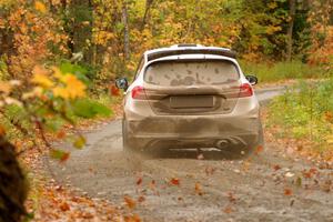 Javier Olivares / K.J. Miller Ford Fiesta Rally3 on SS13, Trouble.