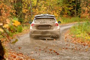 Javier Olivares / K.J. Miller Ford Fiesta Rally3 on SS13, Trouble.