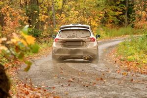 Javier Olivares / K.J. Miller Ford Fiesta Rally3 on SS13, Trouble.