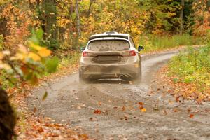 Javier Olivares / K.J. Miller Ford Fiesta Rally3 on SS13, Trouble.