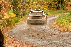 Javier Olivares / K.J. Miller Ford Fiesta Rally3 on SS13, Trouble.