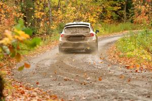 Javier Olivares / K.J. Miller Ford Fiesta Rally3 on SS13, Trouble.