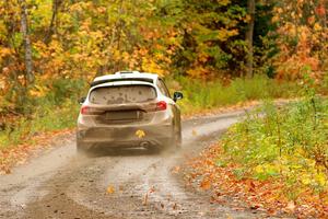 Javier Olivares / K.J. Miller Ford Fiesta Rally3 on SS13, Trouble.