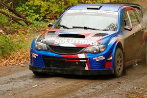 Arek Bialobrzeski / Aris Mantopoulos Subaru WRX STi on SS13, Trouble.