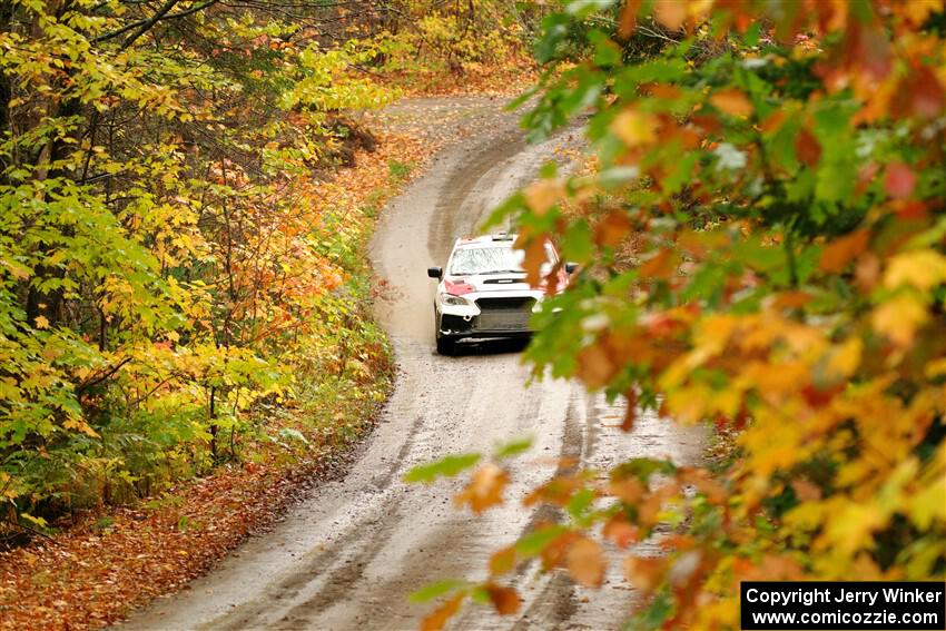 Matt Dickinson / Chris Kremer Subaru WRX STi on SS13, Trouble.