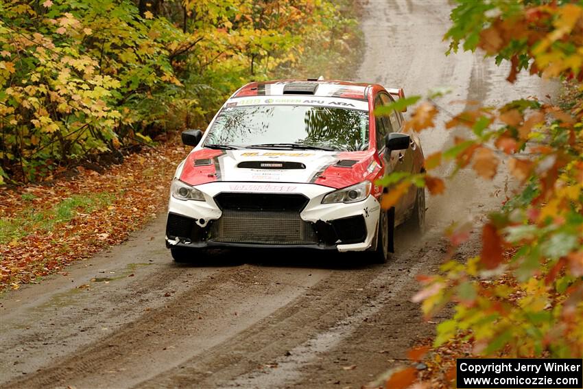 Matt Dickinson / Chris Kremer Subaru WRX STi on SS13, Trouble.