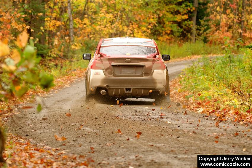 Matt Dickinson / Chris Kremer Subaru WRX STi on SS13, Trouble.