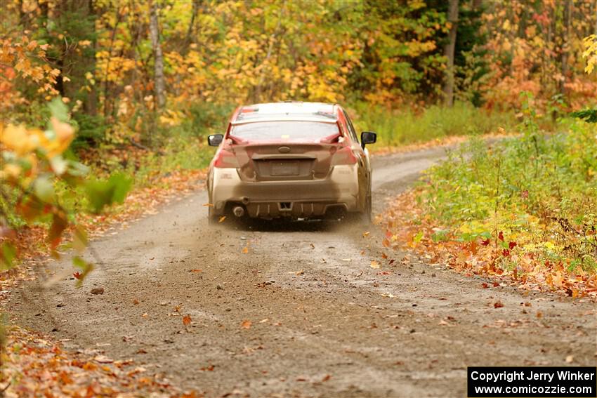 Matt Dickinson / Chris Kremer Subaru WRX STi on SS13, Trouble.