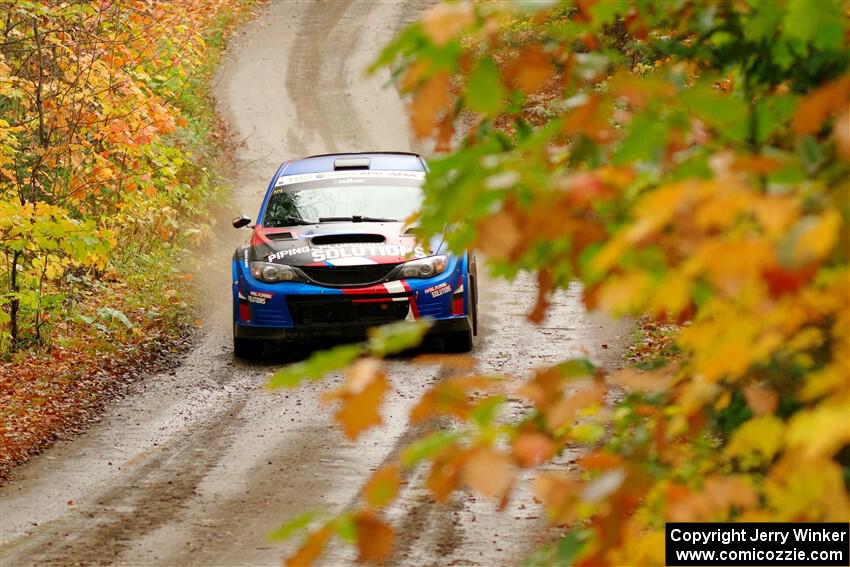 Arek Bialobrzeski / Aris Mantopoulos Subaru WRX STi on SS13, Trouble.