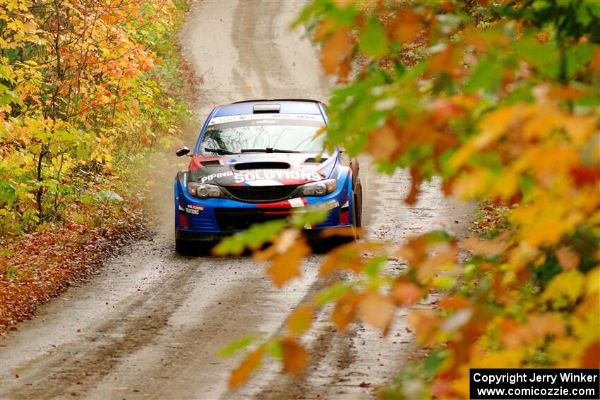 Arek Bialobrzeski / Aris Mantopoulos Subaru WRX STi on SS13, Trouble.