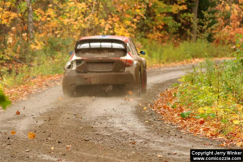 Arek Bialobrzeski / Aris Mantopoulos Subaru WRX STi on SS13, Trouble.