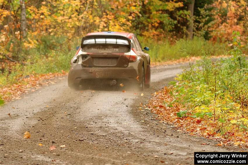 Arek Bialobrzeski / Aris Mantopoulos Subaru WRX STi on SS13, Trouble.