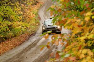 Zach Jacques / Ron Jacques Subaru WRX STi on SS13, Trouble.