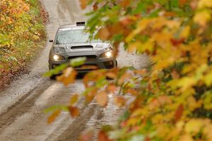 Zach Jacques / Ron Jacques Subaru WRX STi on SS13, Trouble.