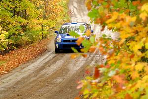 Jimmy Pelizzari / Kate Stevens Subaru WRX on SS13, Trouble.